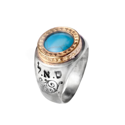 King Solomon Prosperity Kabbalah Ring Silver & gold - HA'ARI JEWELRY