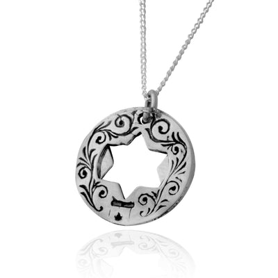 Shield Of Abraham Kabbalah Sillver Pendant - HA'ARI JEWELRY