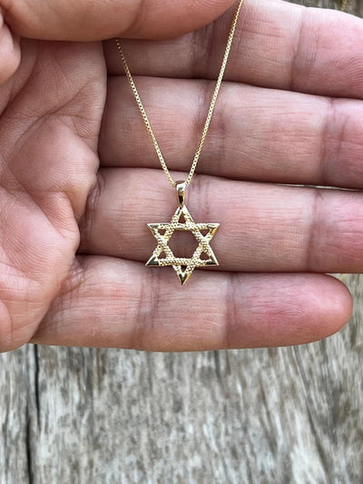 14k Solid Gold Star Of David Necklace - HA'ARI JEWELRY
