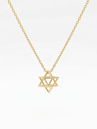 Gold Merkabah Pendant by HaAri Jewelry