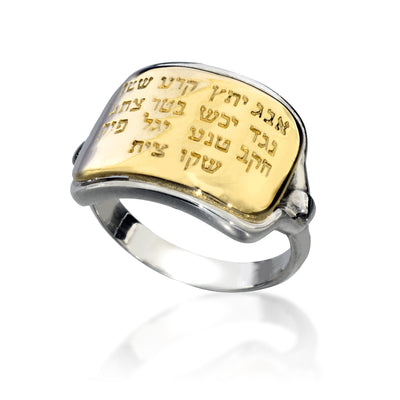 Gold and Silver Ana BeCoach Jewish Ring by HaAri - HA'ARI JEWELRY