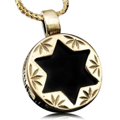 Amazon.com: 14k Yellow Gold Jewish Star of David in Circle Rope Pendant :  Clothing, Shoes & Jewelry