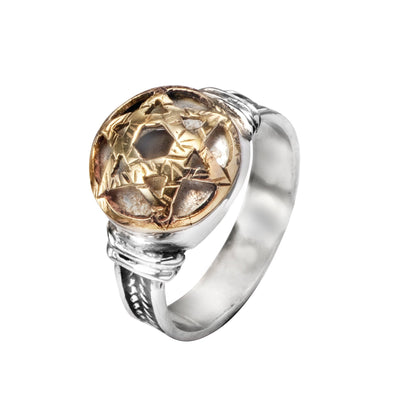Jewish Diamond Rings 9K Gold Silver Hebrew Ring 14K Gold Seven Blessings Gold And Diamonds ...