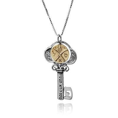 Tikun Klali Key Kabbalah Necklace with a Rotating Coin by HaAri - HA'ARI JEWELRY